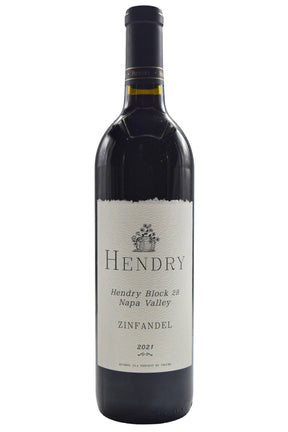 Bottle of Hendry Napa Valley Zinfandel Block 28 2021-Red Wine-Flatiron SF