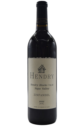 Bottle of Hendry Napa Valley Zinfandel Blocks 7 & 22 2022-Red Wine-Flatiron SF