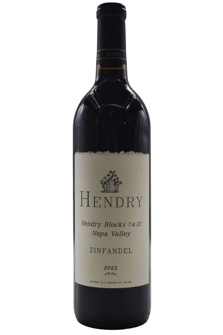 Bottle of Hendry Napa Valley Zinfandel Blocks 7 & 22 2022-Red Wine-Flatiron SF