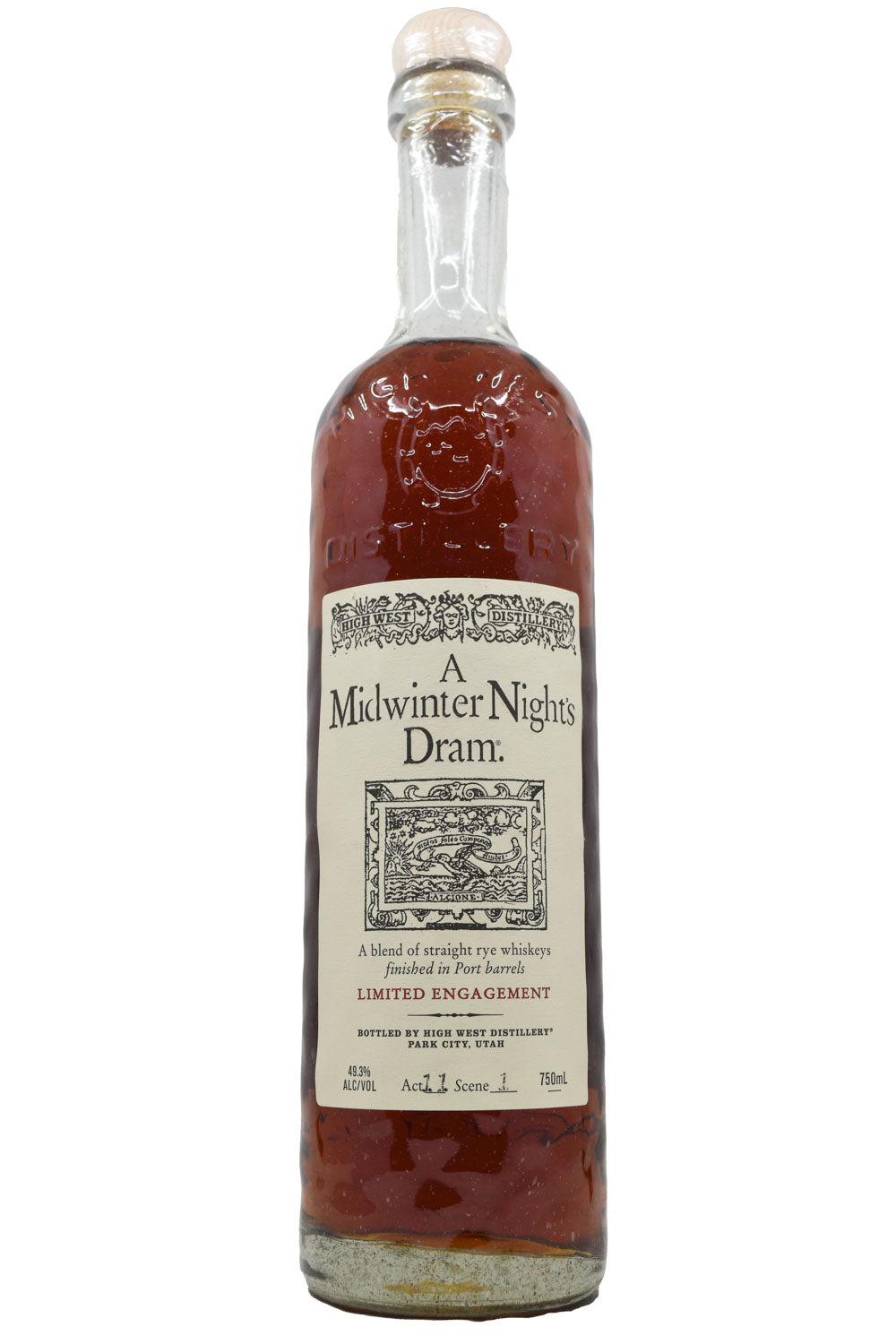 High West A Midwinter Nights Dram Rye Act 11 Scene 1 Whiskey (98.6 Pro ...