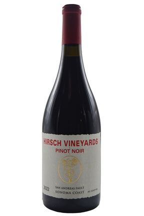Bottle of Hirsch Vineyards Sonoma Coast Pinot Noir San Andreas Fault 2022-White Wine-Flatiron SF