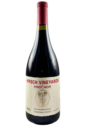 Bottle of Hirsch Vineyards Sonoma Coast Pinot Noir San Andreas Fault 2023-Red Wine-Flatiron SF