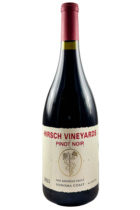 Bottle of Hirsch Vineyards Sonoma Coast Pinot Noir San Andreas Fault 2023-Red Wine-Flatiron SF