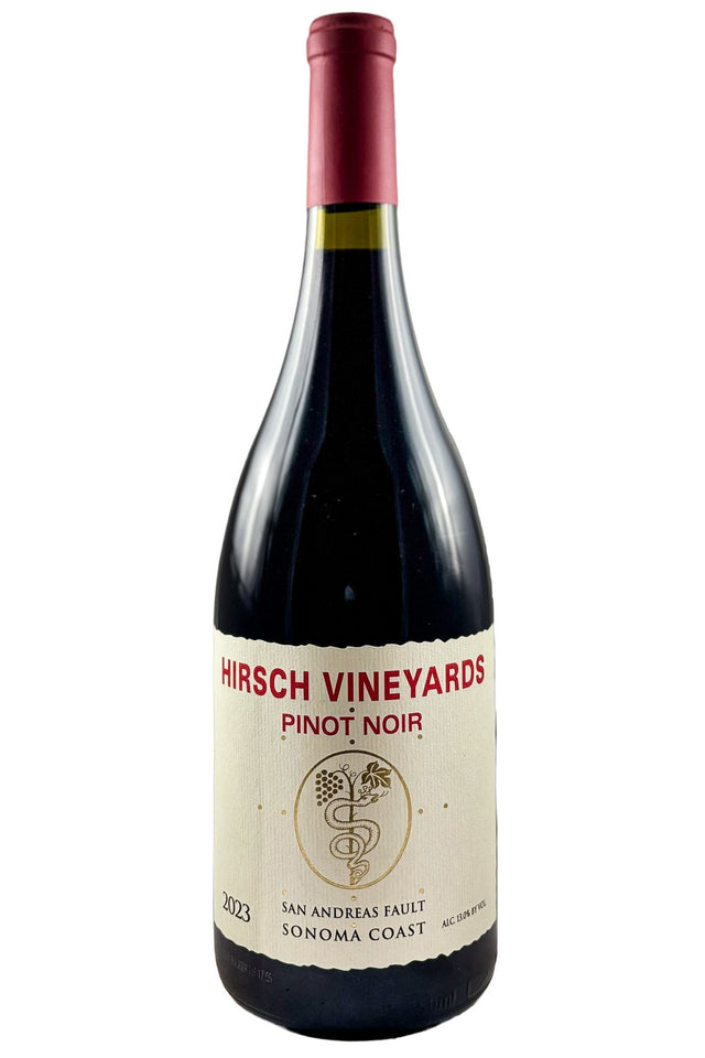 Bottle of Hirsch Vineyards Sonoma Coast Pinot Noir San Andreas Fault 2023-Red Wine-Flatiron SF