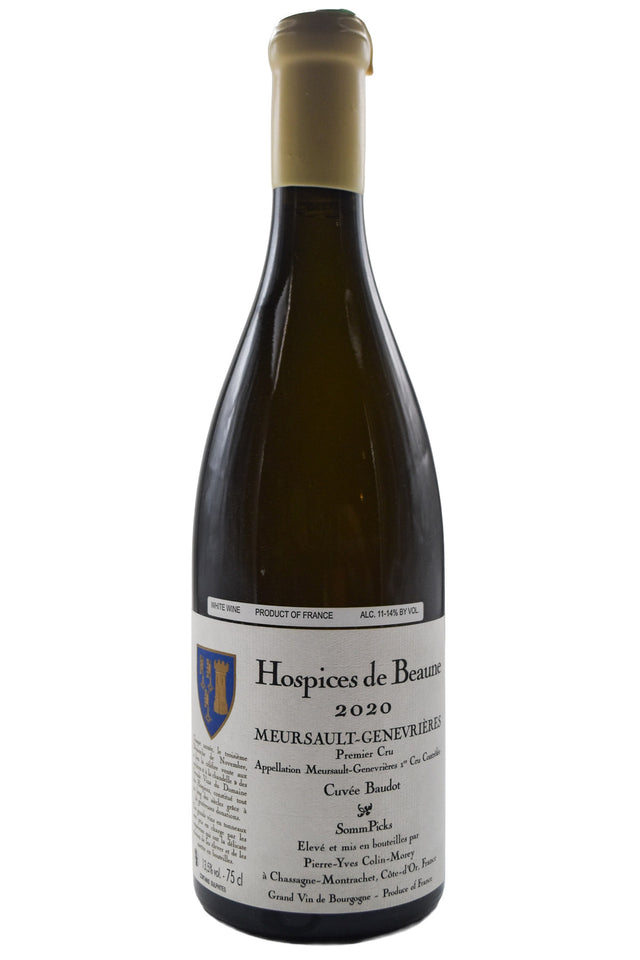 Bottle of Hospices de Beaune (PYCM) Meursault 1er Cru Cuvee Baudot Genevrieres 2020 [NET]-White Wine-Flatiron SF