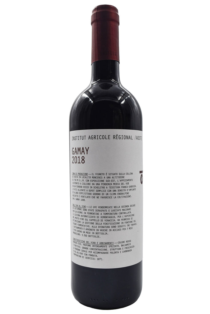 Bottle of Institut Agricole Regional Aoste Gamay Valle d'Aosta 2018-Red Wine-Flatiron SF