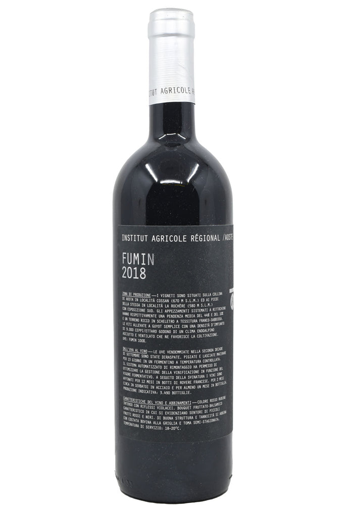 Bottle of Institut Agricole Regional Vallee d'Aoste Fumin 2018-Red Wine-Flatiron SF
