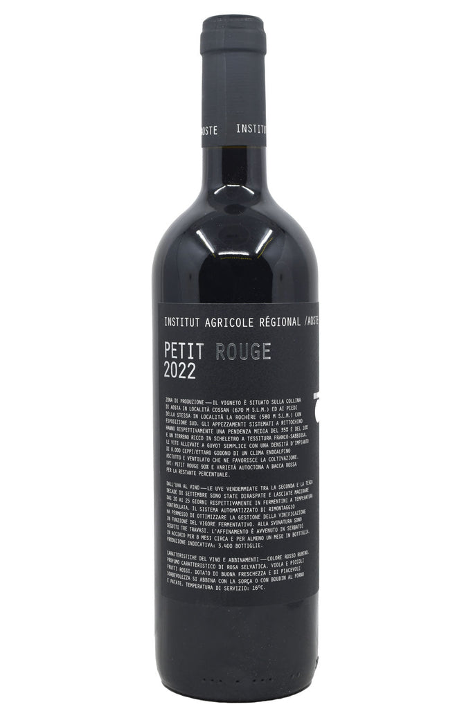 Bottle of Institut Agricole Regional Vallee d'Aoste Petit Rouge 2022-Red Wine-Flatiron SF