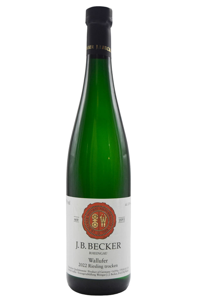 Bottle of J.B. Becker Riesling Trocken Wallufer 2022-White Wine-Flatiron SF
