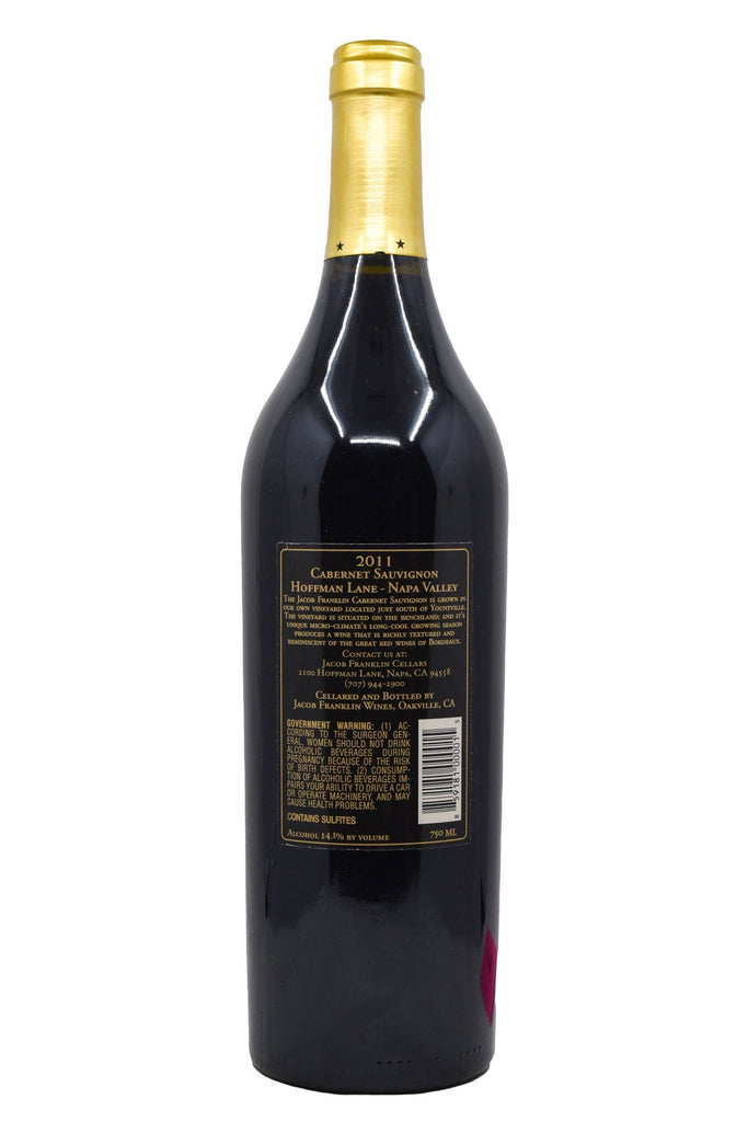 Bottle of Jacob Franklin Napa Valley Cabernet Sauvignon Hoffman Lane 2011-Red Wine-Flatiron SF