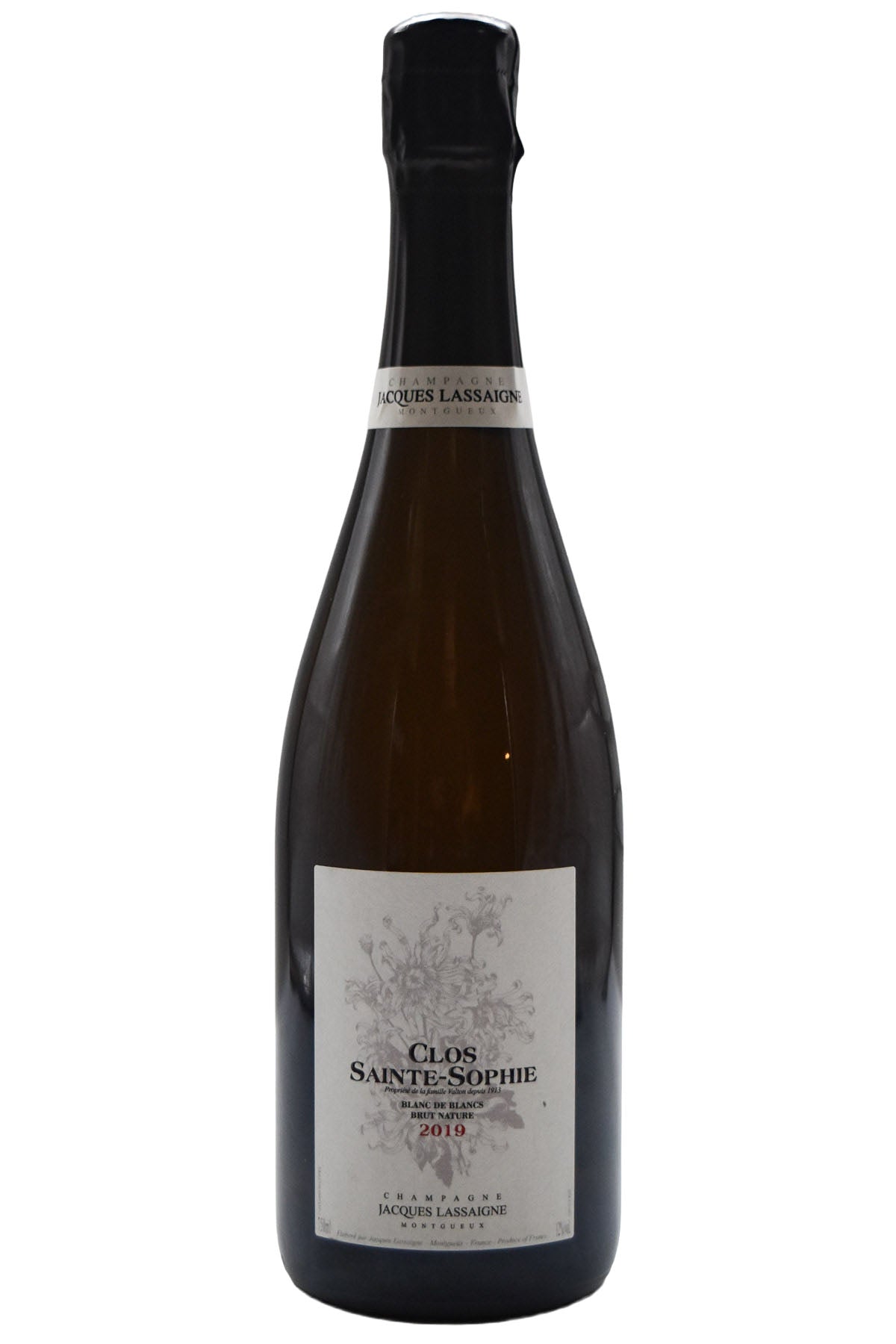 Jacques Lassaigne Champagne Blanc de Blancs Brut Nature Clos Sainte Sophie 2019