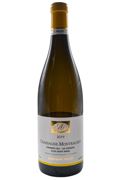 Bottle of Jean-Marc Pillot Chassagne Montrachet 1er Cru Les Vergers Clos Saint Marc 2019 [NET]-White Wine-Flatiron SF