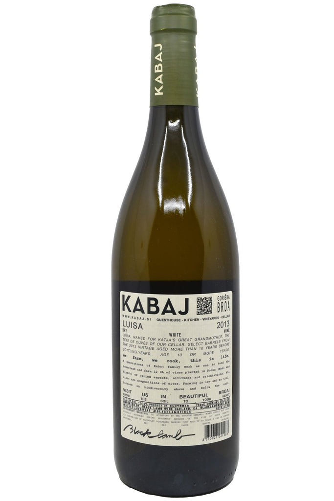 Bottle of Kabaj Goriska Brda White Luisa 2013-Orange Wine-Flatiron SF