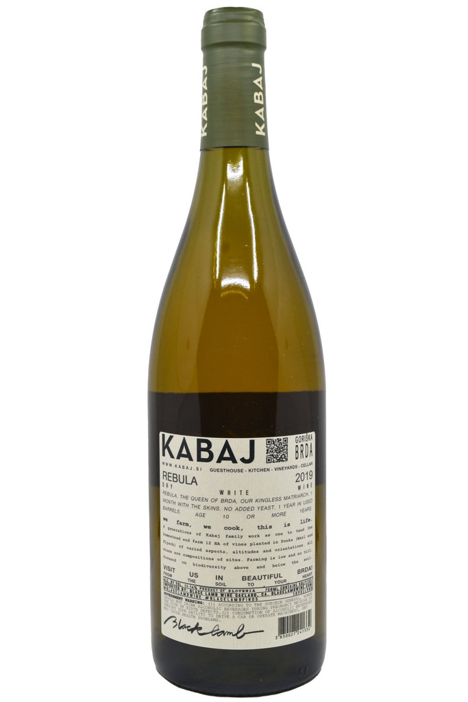 Bottle of Kabaj Rebula 2019-Orange Wine-Flatiron SF