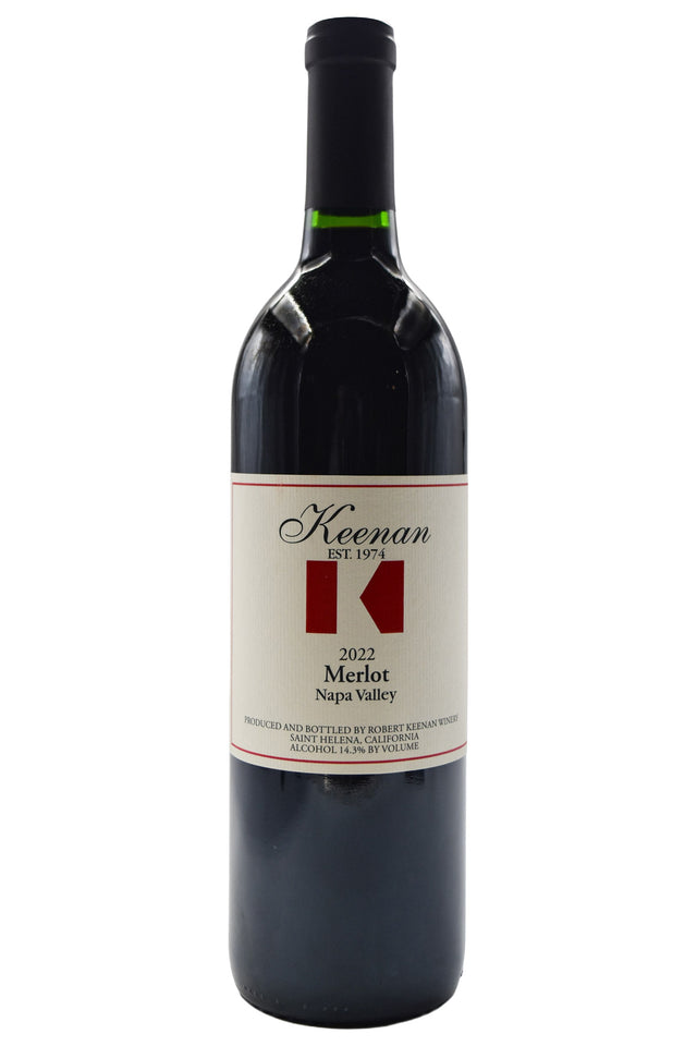 Bottle of Keenan Winery Napa Valley Merlot 2022-Red Wine-Flatiron SF