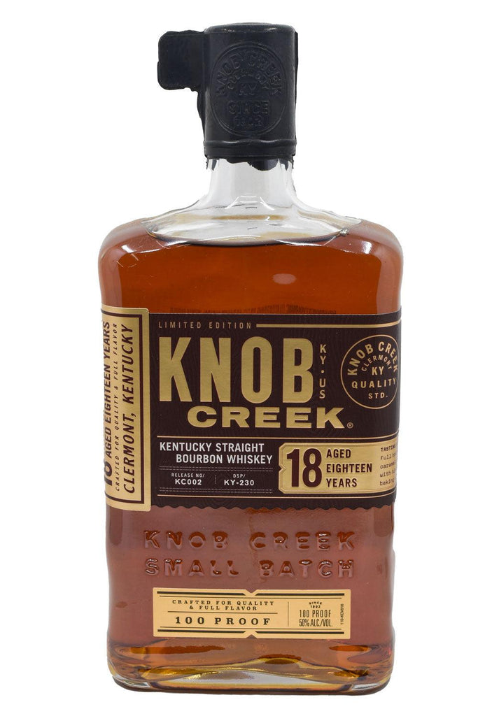 Bottle of Knob Creek 18 Year Old Kentucky Straight Bourbon Whiskey-Spirits-Flatiron SF
