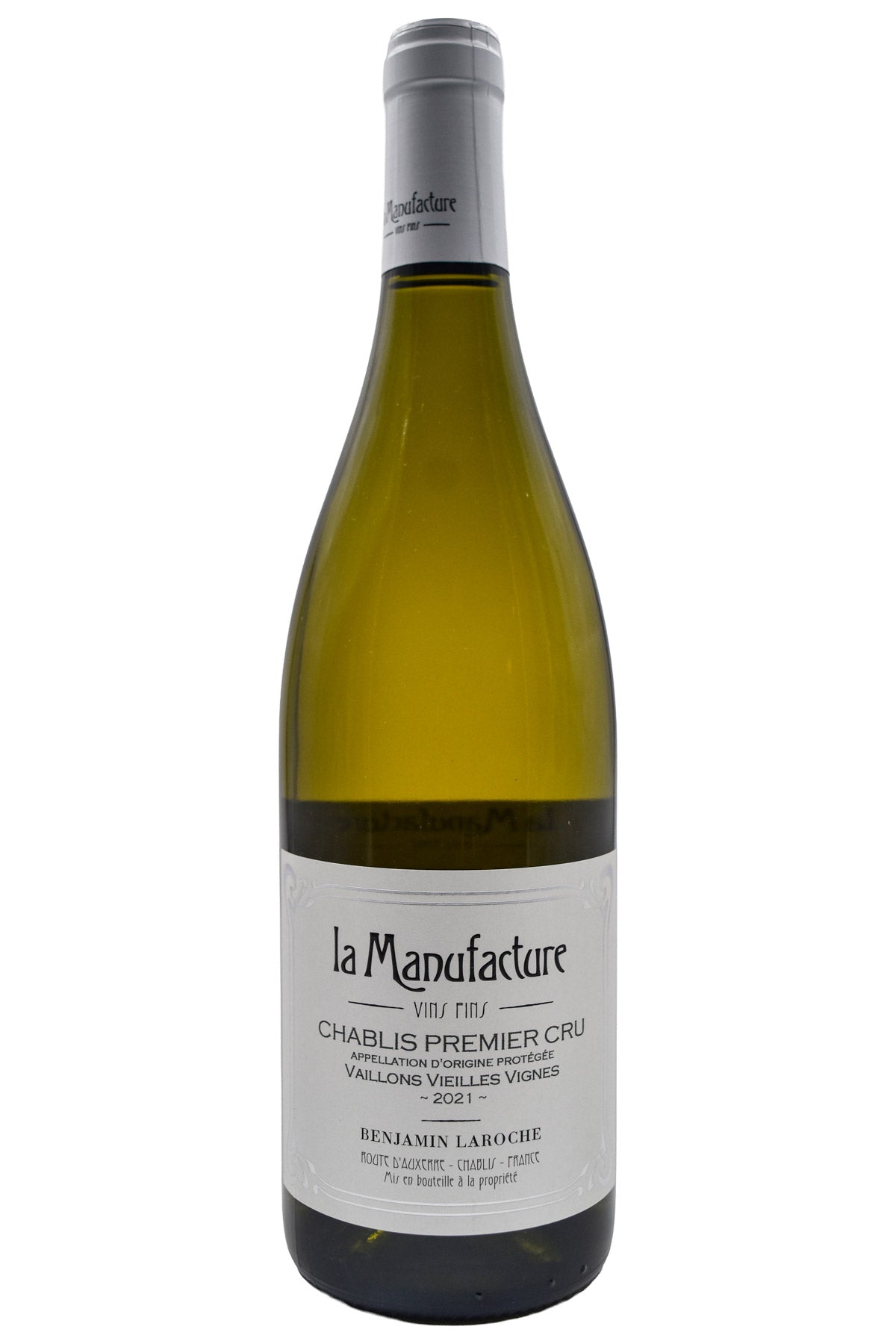 Bottle of La Manufacture Chablis 1er Cru Vaillons Vieilles Vignes 2021-White Wine-Flatiron SF