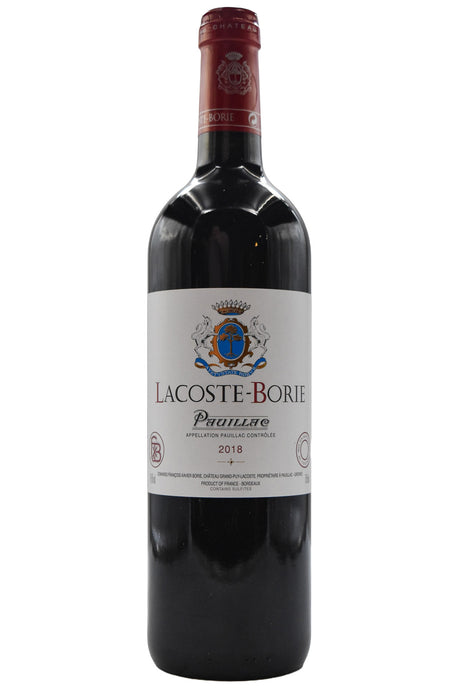 Bottle of Lacoste Borie Pauillac 2018-Red Wine-Flatiron SF