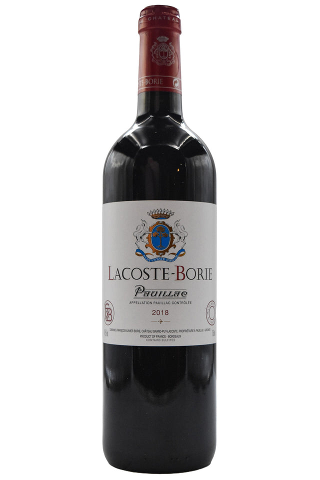 Bottle of Lacoste Borie Pauillac 2018-Red Wine-Flatiron SF