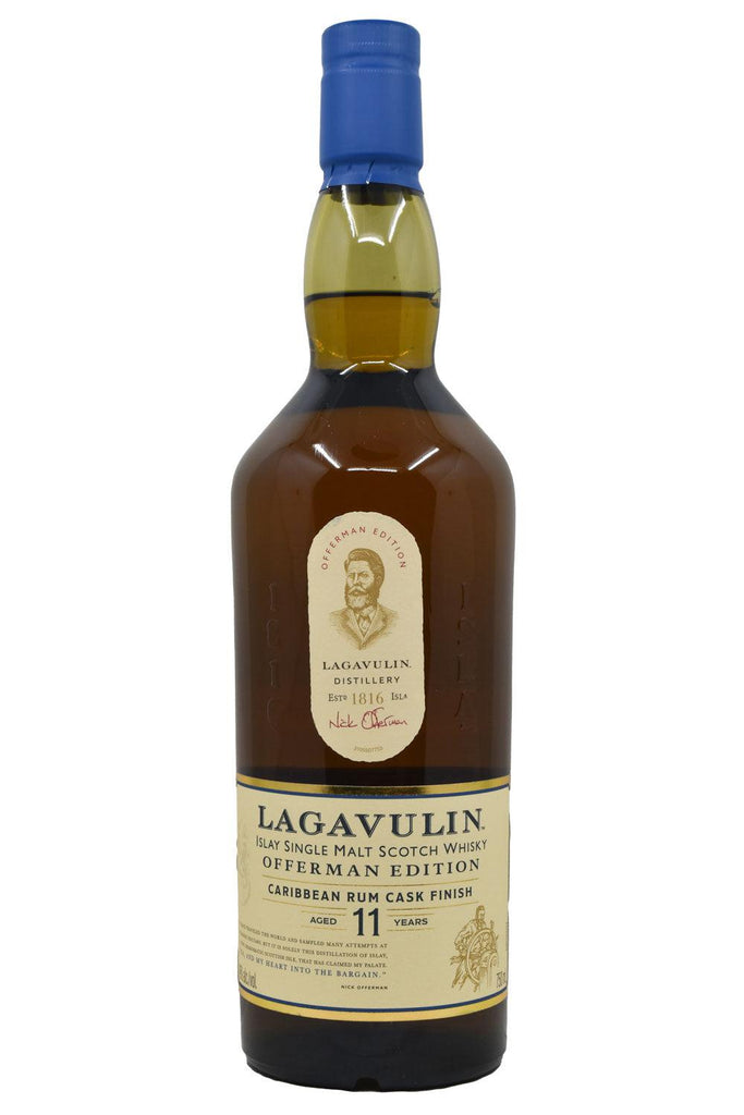 Bottle of Lagavulin Offerman Edition Caribbean Rum Cask Finish 11 Year Scotch Whisky-Spirits-Flatiron SF