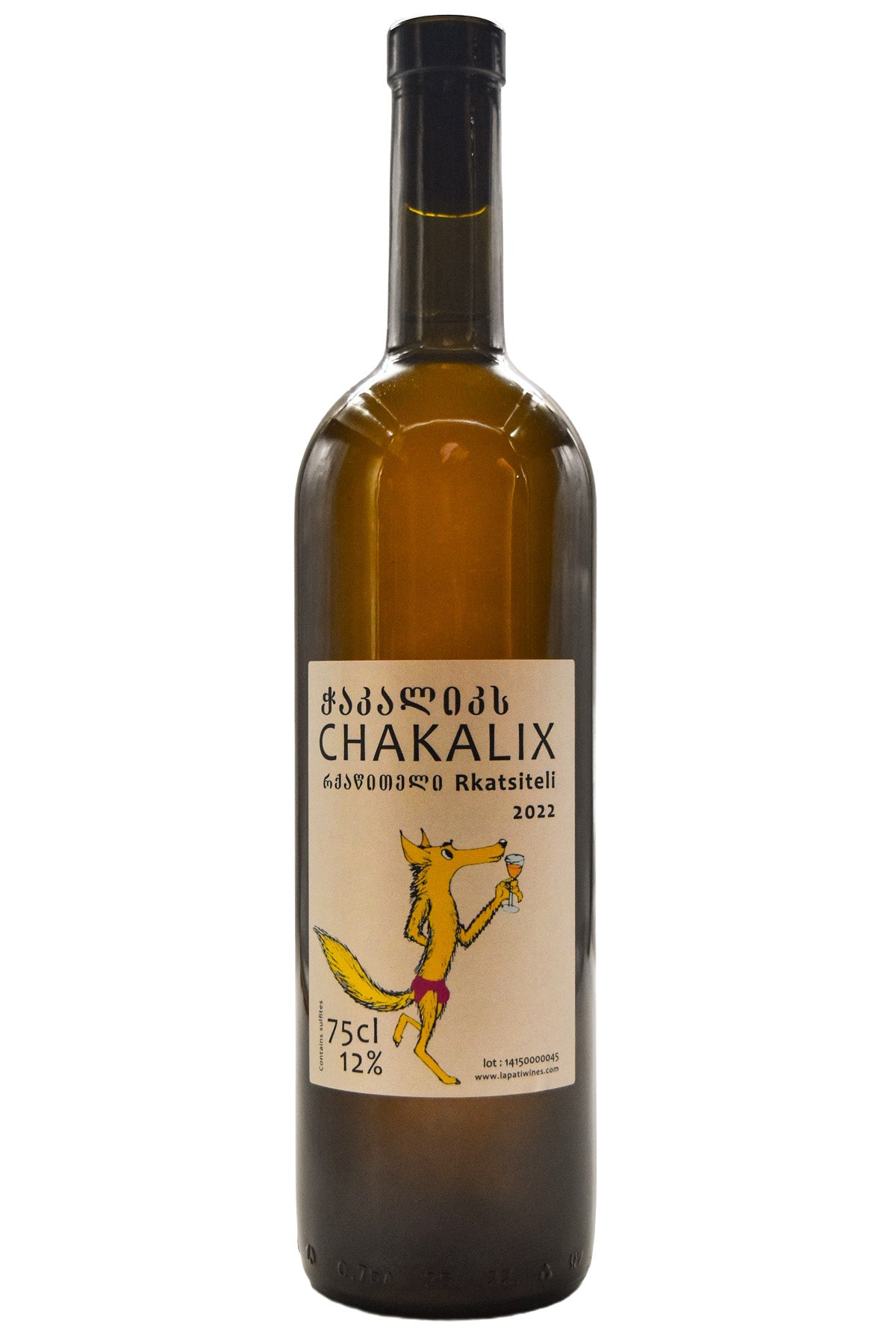 Bottle of Lapati Kakheti Amber (Rkatsiteli) Chakalix 2022-Orange Wine-Flatiron SF