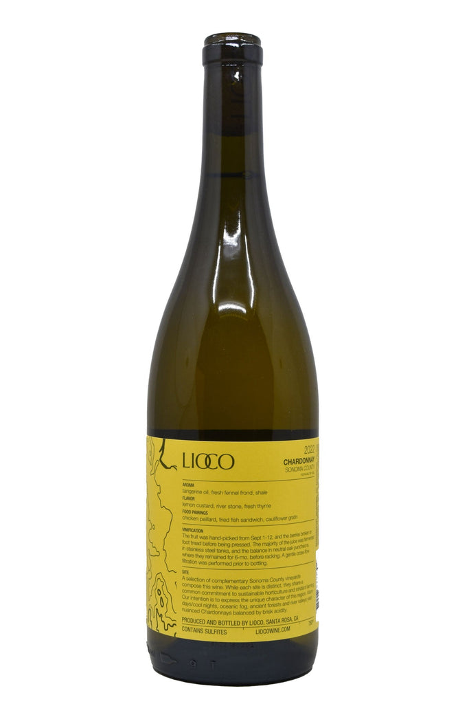 Bottle of Lioco Sonoma County Chardonnay 2022-White Wine-Flatiron SF