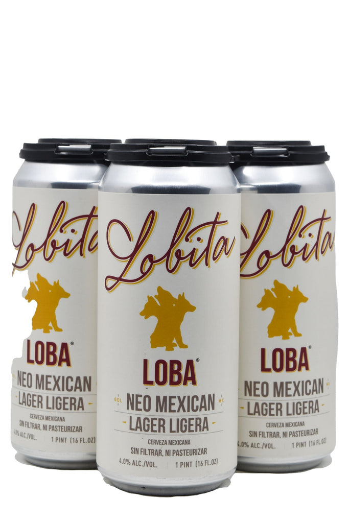 Bottle of Loba Lobita Lager 4pk (16oz)-Beer-Flatiron SF