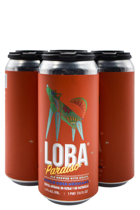 Bottle of Loba Paraiso Guava Gose 4pk (16oz)-Beer-Flatiron SF