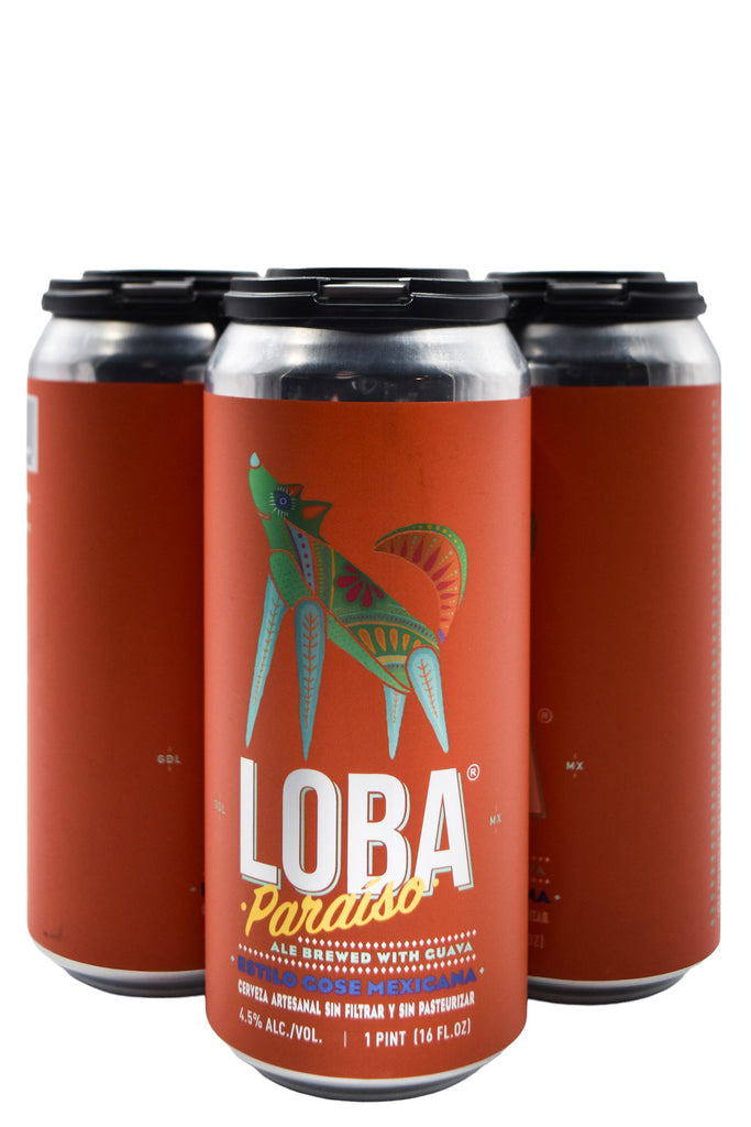 Bottle of Loba Paraiso Guava Gose 4pk (16oz)-Beer-Flatiron SF