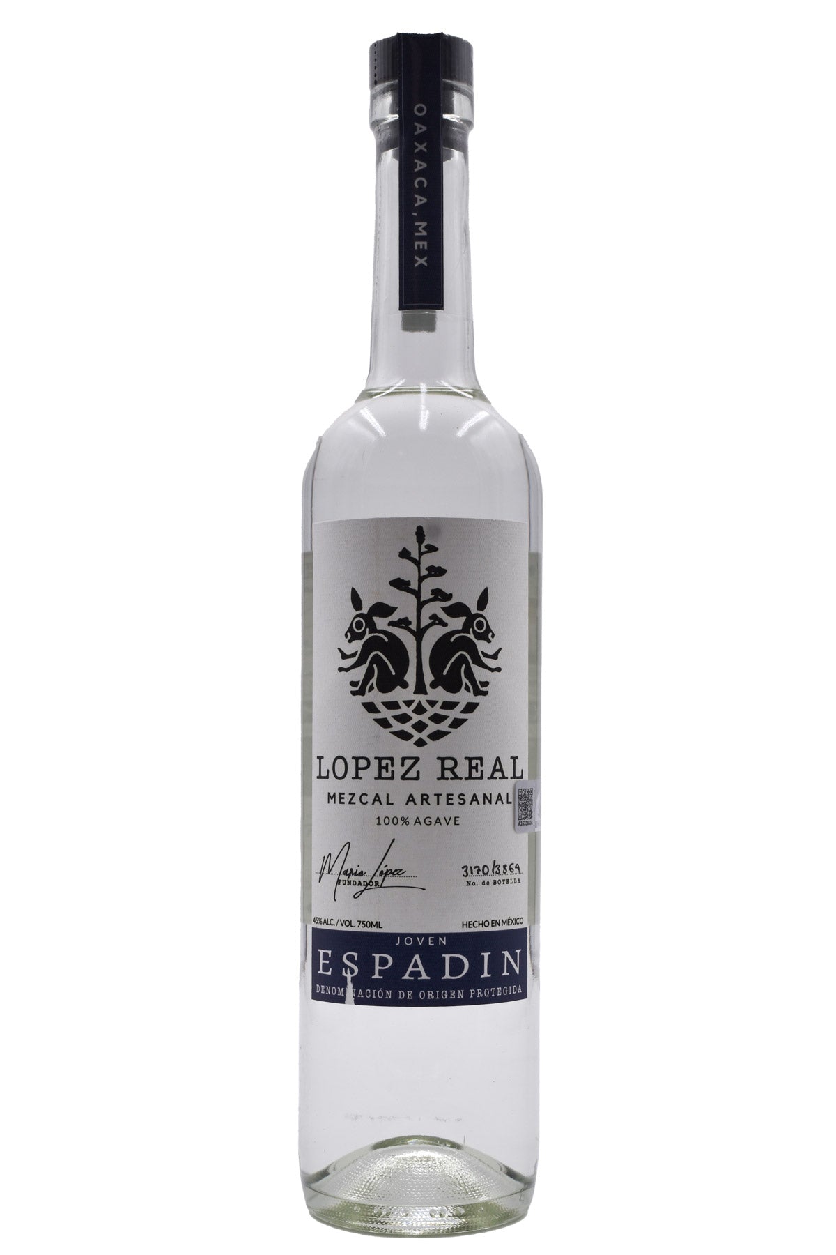 Bottle of Lopez Real Oaxaca Espadin Mezcal Artesanal-Spirits-Flatiron SF