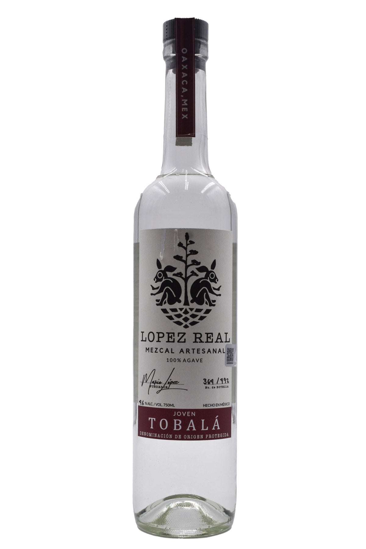 Bottle of Lopez Real Oaxaca Tobala Mezcal Artesanal-Spirits-Flatiron SF