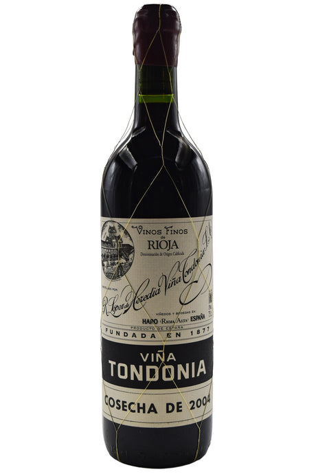Bottle of Lopez de Heredia Rioja Gran Reserva Vina Tondonia 2004-Red Wine-Flatiron SF