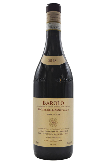 Bottle of Lorenzo Accomasso Barolo Rocche dell'Annunziata Riserva 2018-Red Wine-Flatiron SF