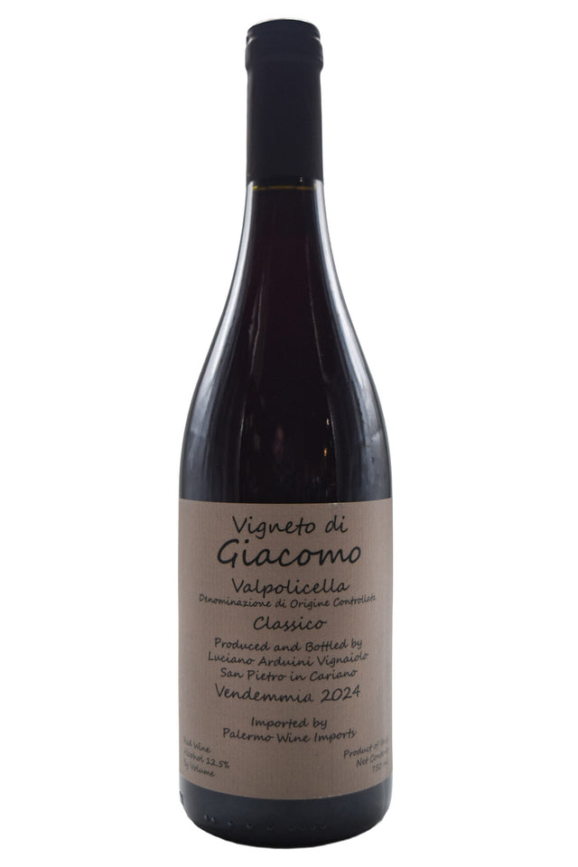 Bottle of Luciano Arduini Valpolicella Classico Vigneto di Giacomo 2024-Red Wine-Flatiron SF