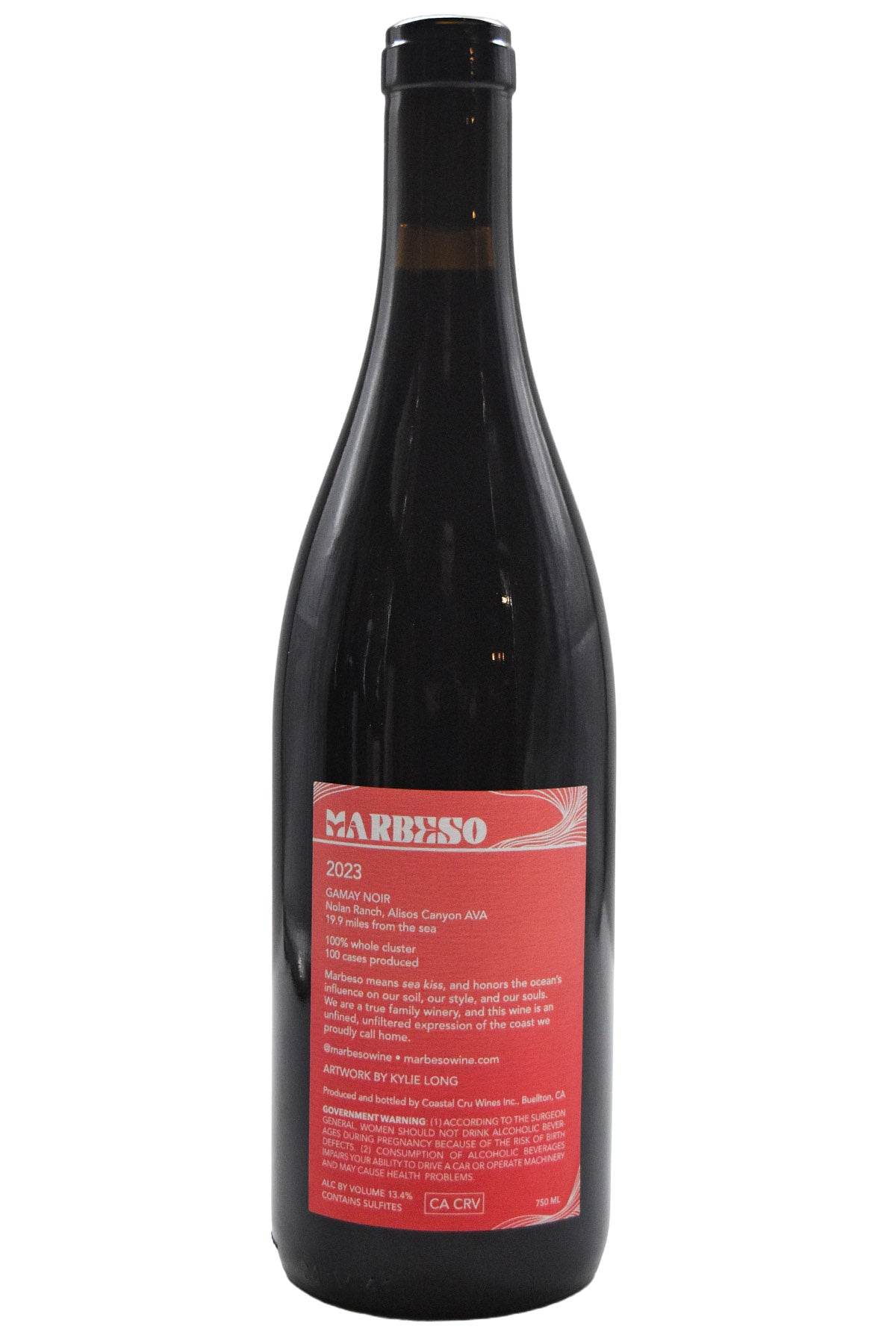 Bottle of MarBeso Alisos Canyon Gamay Nolan Ranch 2023-Red Wine-Flatiron SF