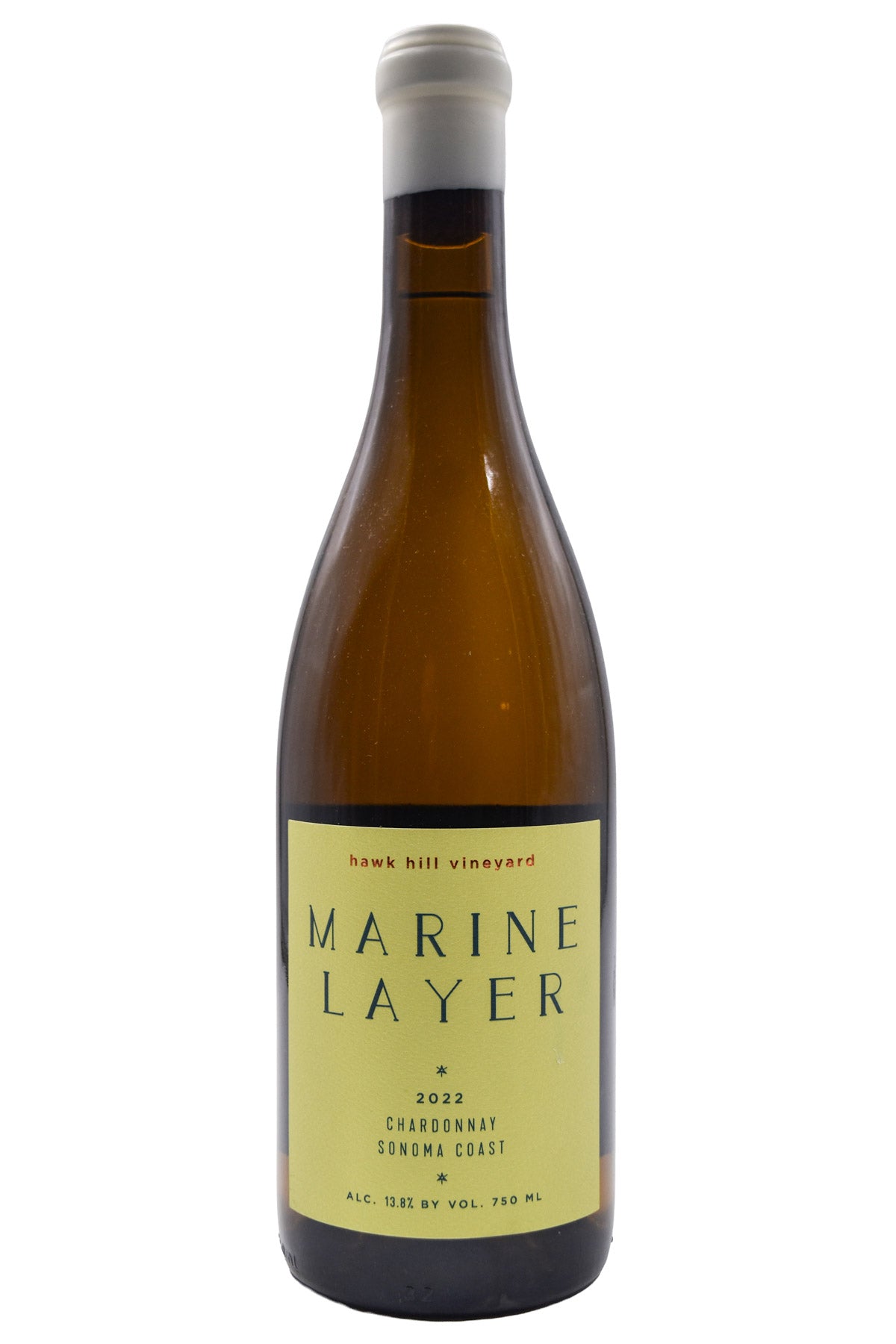 Bottle of Marine Layer Sonoma Coast Chardonnay Hawk Hill 2022-White Wine-Flatiron SF