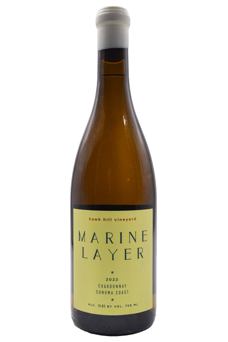 Bottle of Marine Layer Sonoma Coast Chardonnay Hawk Hill 2022-White Wine-Flatiron SF