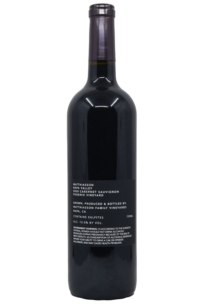 Bottle of Matthiasson Oak Knoll Cabernet Sauvignon Phoenix Vineyard 2020-Red Wine-Flatiron SF