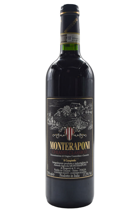 Bottle of Monteraponi Chianti Classico Riserva Il Campitello 2020-Red Wine-Flatiron SF