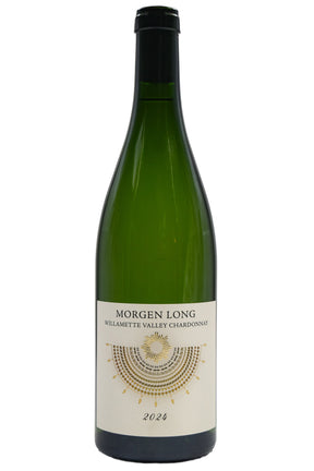 Bottle of Morgen Long Willamette Valley Chardonnay White Label 2024-White Wine-Flatiron SF