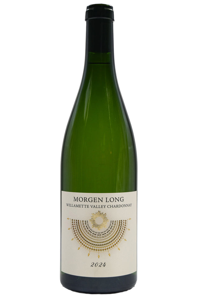 Bottle of Morgen Long Willamette Valley Chardonnay White Label 2024-White Wine-Flatiron SF
