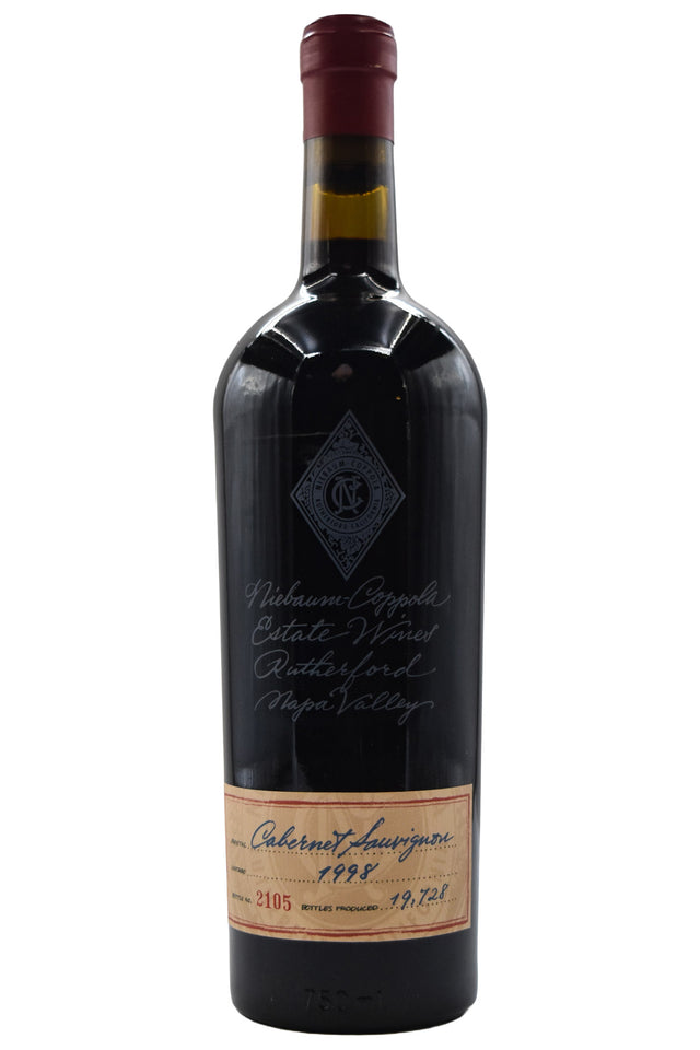 Bottle of Niebaum-Coppola Cabernet Sauvignon 1998-Red Wine-Flatiron SF
