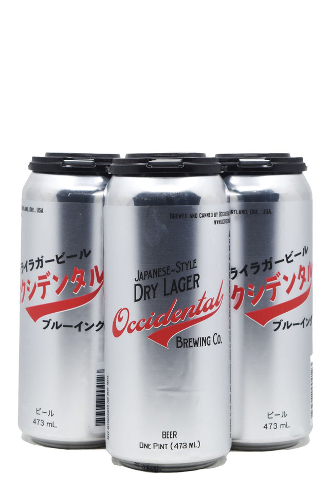 Bottle of Occidental Brewing Co. Japanese-Style Dry Lager 4pk (16oz)-Beer-Flatiron SF