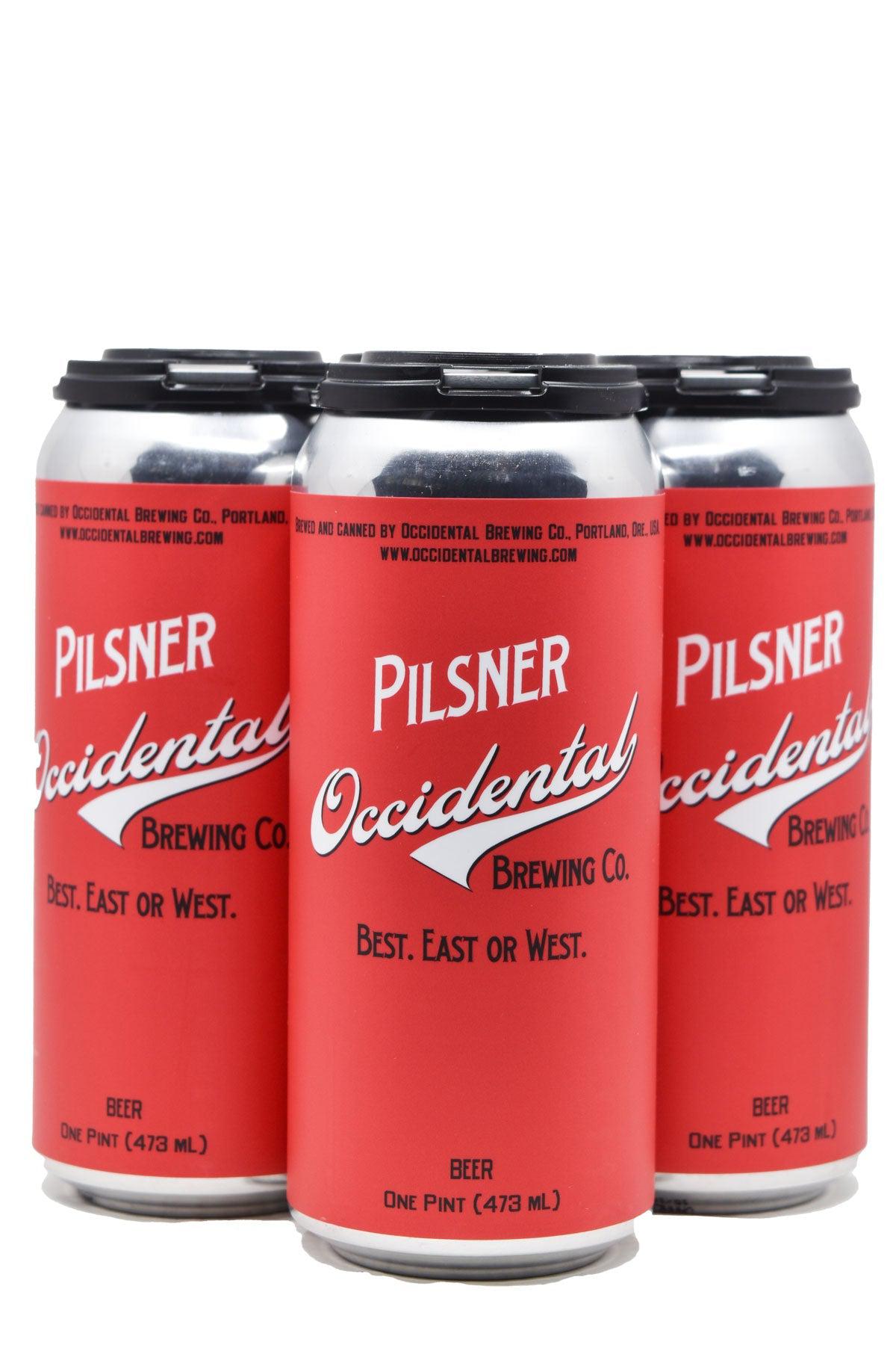 Bottle of Occidental Brewing Co. Pilsner 4pk (16oz)-Beer-Flatiron SF