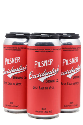 Bottle of Occidental Brewing Co. Pilsner 4pk (16oz)-Beer-Flatiron SF
