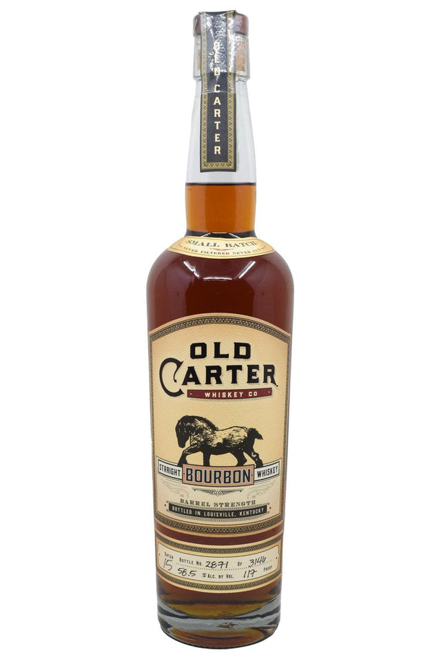 Bottle of Old Carter Small Batch Bourbon Batch #15-Spirits-Flatiron SF