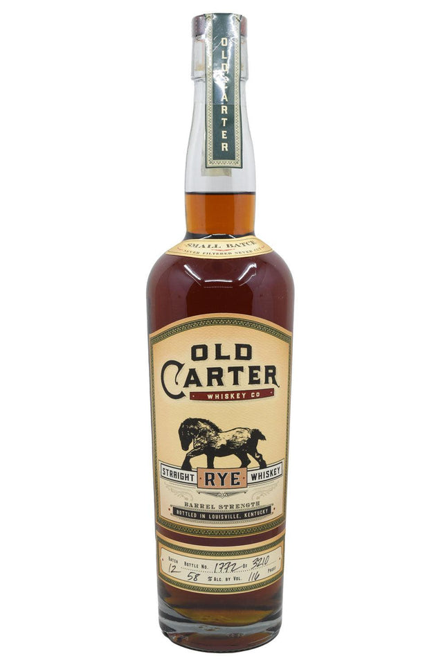 Bottle of Old Carter Straight Rye Whiskey Batch #12-Spirits-Flatiron SF