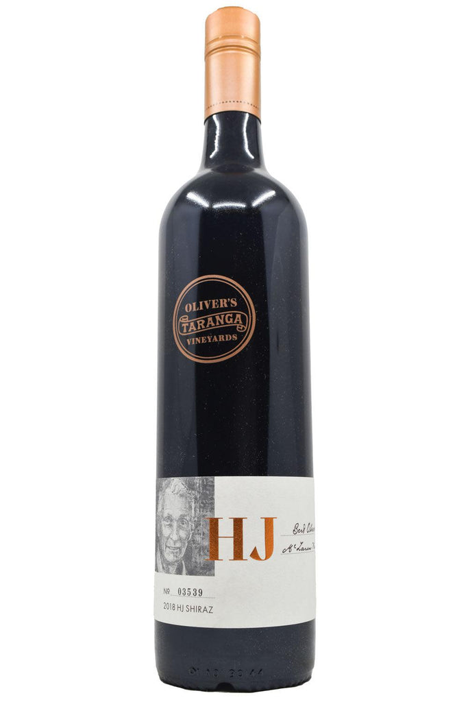 Bottle of Oliver's Taranga Vineyards Shiraz HJ 2018-Red Wine-Flatiron SF