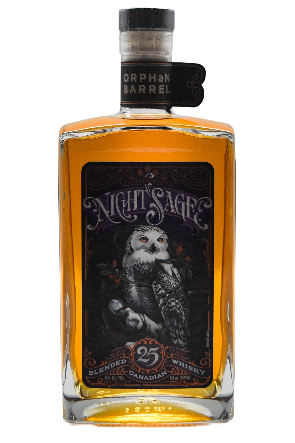 Bottle of Orphan Barrel Night Sage 25 Year Blended Canadian Whisky-Spirits-Flatiron SF