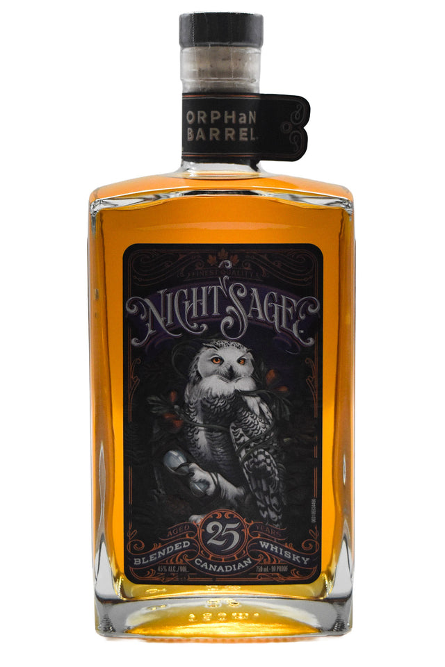 Bottle of Orphan Barrel Night Sage 25 Year Blended Canadian Whisky-Spirits-Flatiron SF